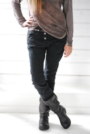 PLEASE  JEANS - NERO (SVARTA)