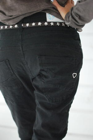 PLEASE  JEANS - NERO (SVARTA)