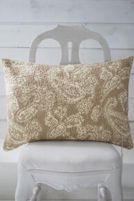 CHHATWAL & JONSSON - OLD PAISLEY - QUILTED COTTON- KHAKI  50 x 70 CM