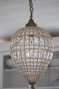 TAKLAMPA OVAL KRISTALL - STOR
