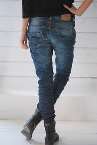 PLEASE - DENIM STUDS - MÖRK